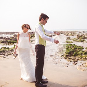 Les mariés sur la plage